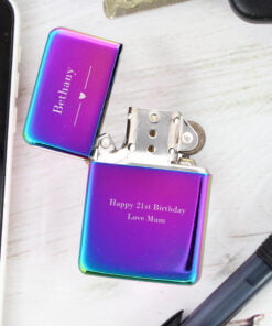 Personalised Decorative Heart Rainbow Lighter