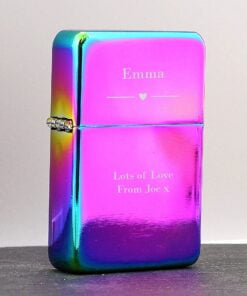 Personalised Decorative Heart Rainbow Lighter