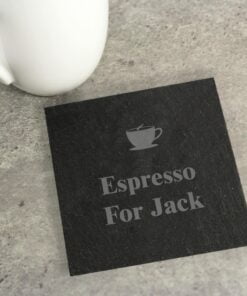 Hot Drink Motif Single Slate Coaster