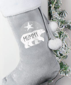Polar Bear Luxury Silver Grey Stocking