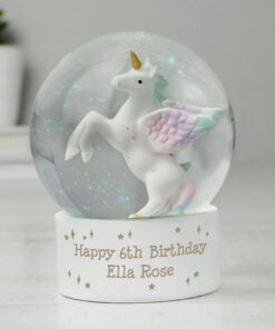 Personalised Unicorn Snow Globe