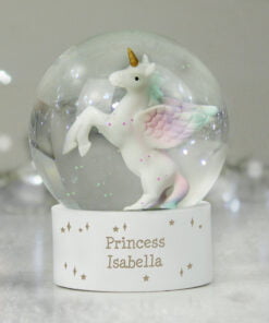 Personalised Unicorn Snow Globe