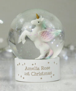Personalised Unicorn Snow Globe