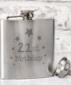 21st Birthday Hip Flask