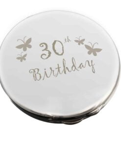 30th Butterfly Round Compact Mirror
