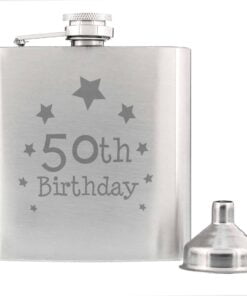50th Birthday Hip Flask