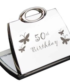 50th Butterfly Handbag Compact Mirror