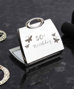 50th Butterfly Handbag Compact Mirror