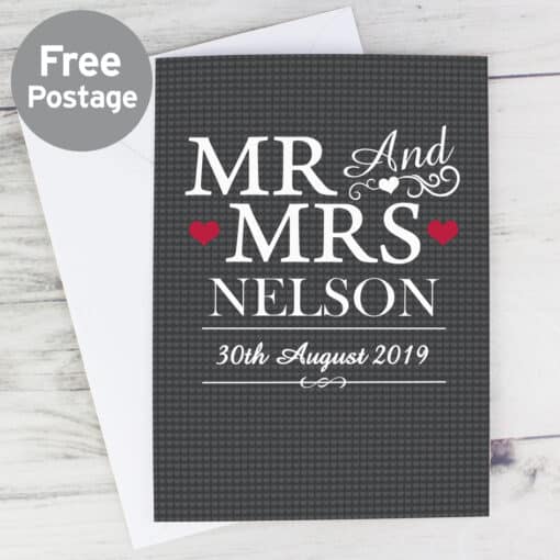 Personalised Mr & Mrs Wedding & Anniversary Cards