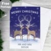 Personalised Reindeer Couple Card