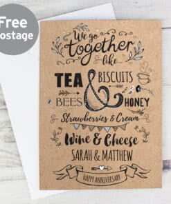 Personalised We Go Together Like... Card