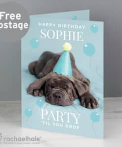 Personalised Rachael Hale 'Party 'Til You Drop' Card