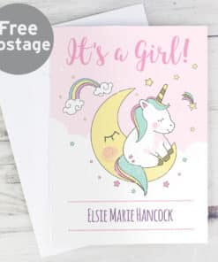 Personalised Baby Unicorn Card