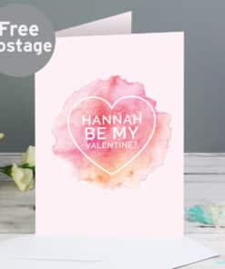 Personalised Be My Valentine Heart Card