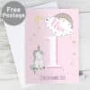 Personalised Baby Unicorn Birthday Age Card