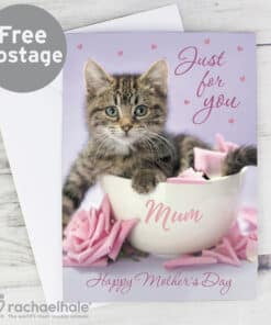 Personalised Rachael Hale 'Just for You' Kitten Card