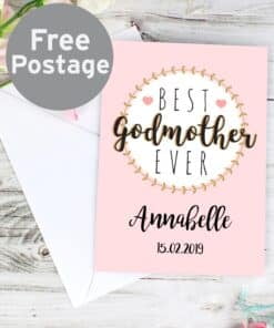 Personalised Best Godmother Card