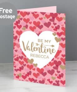 Personalised Valentine's Day Confetti Hearts Card