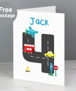 Personalised Vehicles Birthday Card