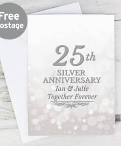 Personalised 25th Silver Anniversary Card