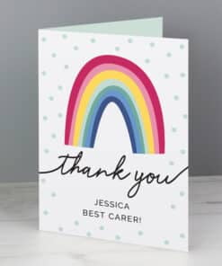 Personalised Rainbow Thank You Cards