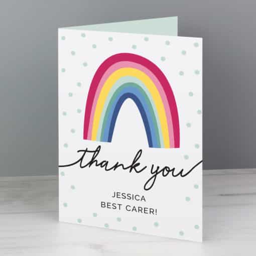 Personalised Rainbow Thank You Cards