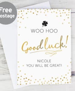 Personalised Good Luck Card