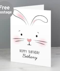 Personalised Bunny Features Card