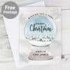 Personalised Christmas Snow Globe Card