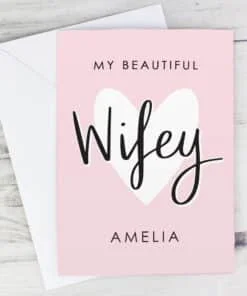 Personalised My Beautiful Wifey Card