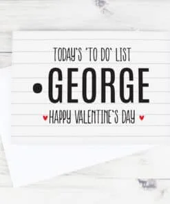 Personalised Naughty 'To Do' List Card