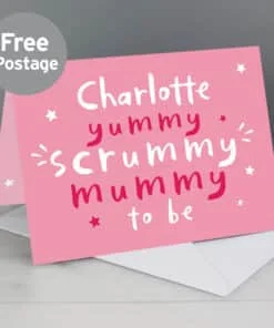 Personalised Yummy Scrummy Mummy To Be Card
