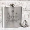40th Birthday Hip Flask