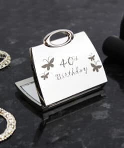 40th Butterfly Handbag Compact Mirror