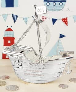 Personalised Pirate Ship Money Box