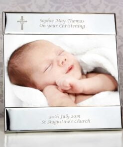 Personalised Silver Cross Square 6x4 Photo Frame