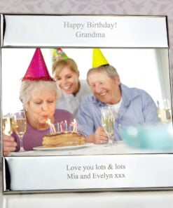 Personalised Silver Square 6x4 Photo Frame