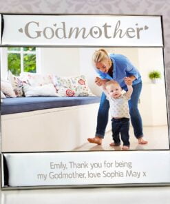 Personalised Silver Godmother Square 6x4 Photo Frame