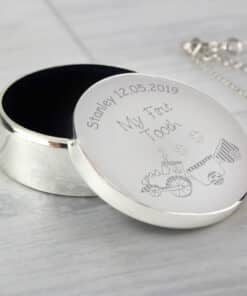 Personalised Train My First Tooth Trinket Box