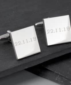 Personalised Any Message Square Cufflinks - 1 line