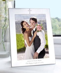 Personalised Silver 5x7 Cross Photo Frame