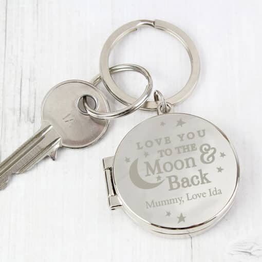 Personalised To the Moon and Back…Photo Keyring