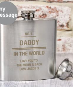Personalised Any Message Stainless Steel Hip Flask