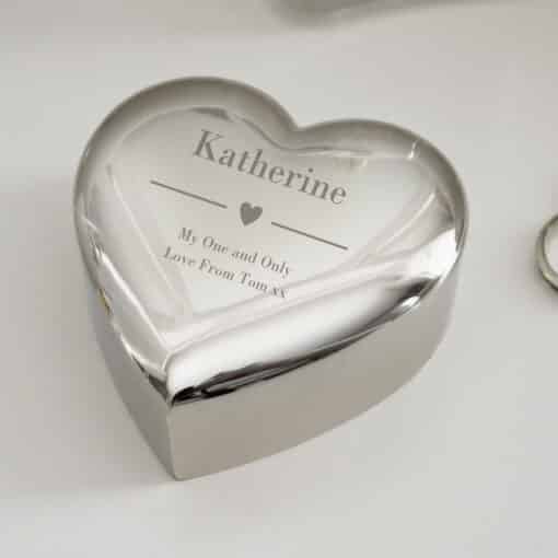 Personalised Decorative Heart Trinket Box