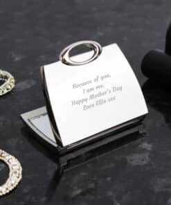 Personalised Any Message Handbag Compact Mirror