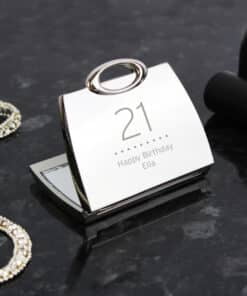 Personalised Birthday Big Age Handbag Compact Mirror