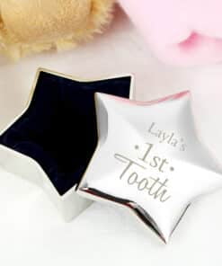 Personalised 1st Tooth Star Trinket Box