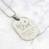Personalised No.1 Dad Stainless Steel Dog Tag Necklace