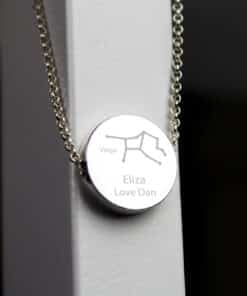 Personalised Virgo Zodiac Star Sign Silver Tone Necklace (August 23rd - September 22nd)