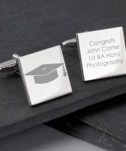Personalised Graduation Square Cufflinks